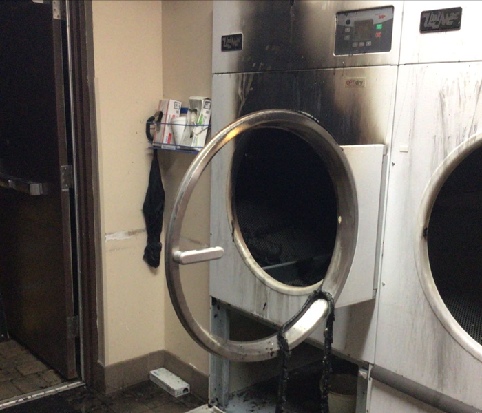 Commercial dryer fire